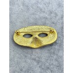 Брошка металлическая венецианская маска